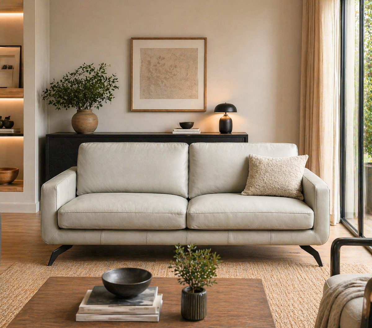 Sofa Trivento Cuero Beige