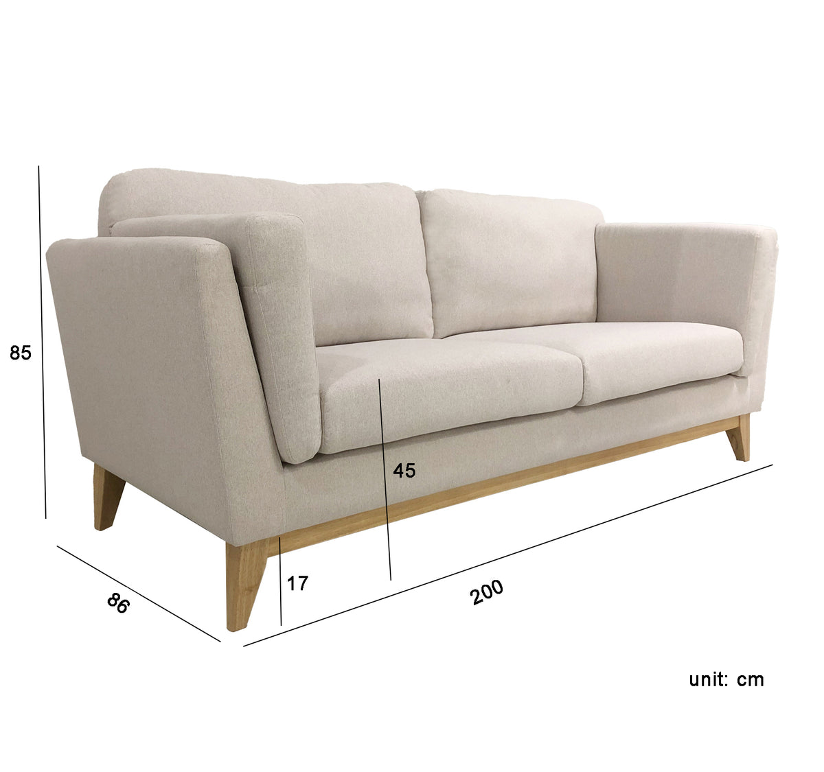 Sofa Manet 3 cuerpos beige