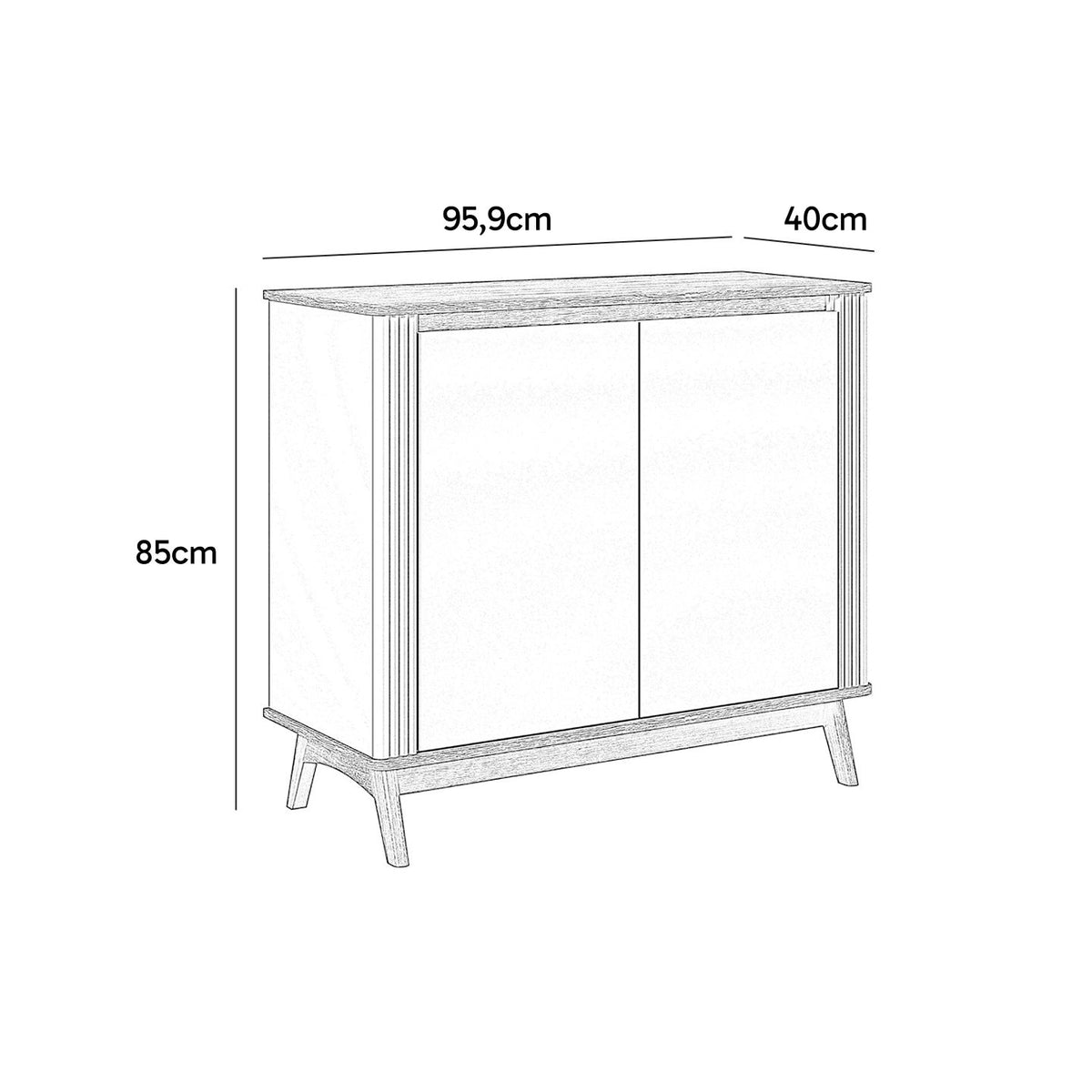 Buffet Sara 2 Puertas Gris