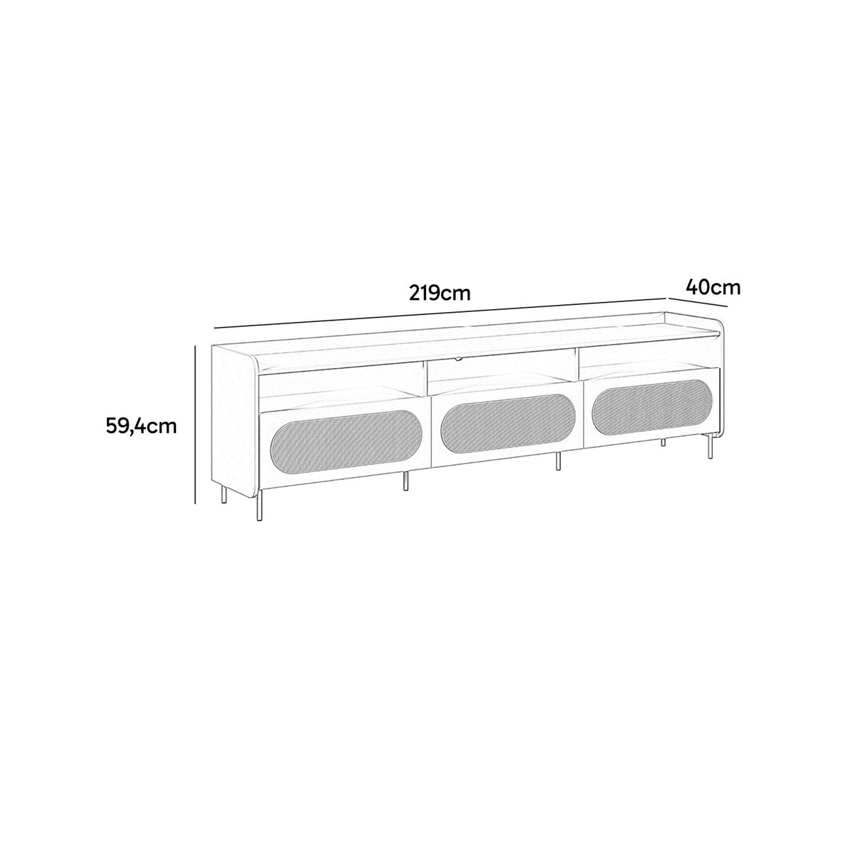 Rack Noa Verde 220 CM